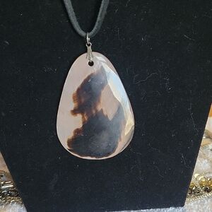 Handcrafted Brown and Black  Pendant Necklace